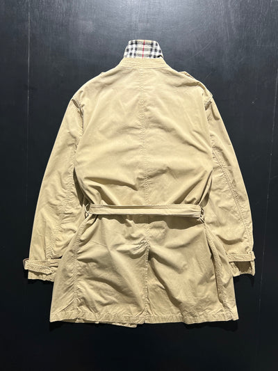 90's Burberry Nova Check Trench Coat / Mac (XL)