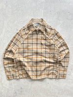 Carhartt WIP zip up plaid flannel overshirt (M)