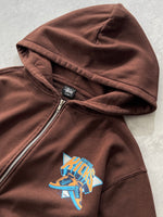 90's Stussy heavyweight zip up hoodie (L)