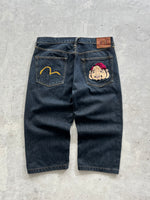 Evisu long gull wing denim shorts (W34)