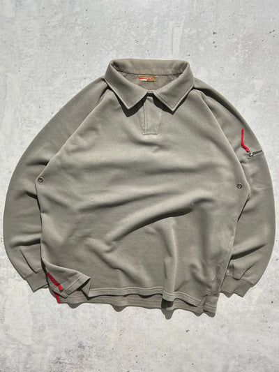 00's Prada Sport Pullover collared sweatshirt (L)