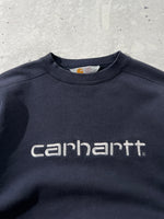 90's Carhartt Heavyweight Embroidered Spell Out Sweatshirt (S)