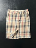 Vintage Burberry Nova Check Front Split Skirt (Women's UK 12)