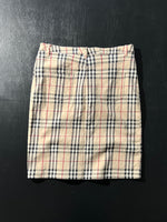 Vintage Burberry Nova Check Front Split Skirt (Women's UK 12)