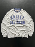 Vintage Harley Davidson Waffle Long Sleeve T Shirt (L)