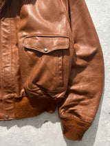 Vintage Schott NYC A-2 Sherpa Lined Leather Jacket (L)