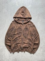 00's Stussy tribal zip up Hoodie (M)