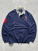 90's Ralph Lauren big logo heavyweight Rugby Shirt (L)