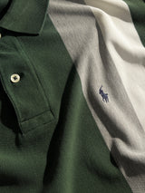 90's Ralph Lauren Vertical Colour Block Polo Shirt (XL)