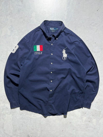 90's Ralph Lauren Italy Big Logo Heavy Cotton Shirt (XXL)