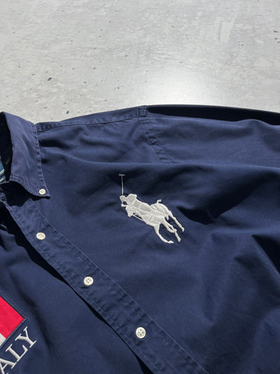 90's Ralph Lauren Italy Big Logo Heavy Cotton Shirt (XXL)