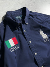 90's Ralph Lauren Italy Big Logo Heavy Cotton Shirt (XXL)