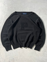 Ralph Lauren Heavyweight Knit 'P' Jumper (XXL)