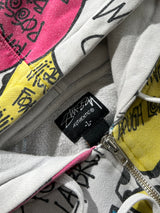 00's Stussy Comic Heavyweight Zip Up Hoodie (M)