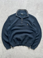 90's Ralph Lauren 1/4 Zip Chunky Knit Jumper (S)