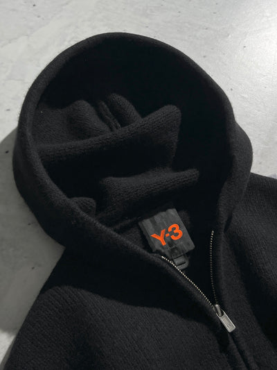 Y-3 Adidas Heavyweight Chunky Knit Zip Up Hoodie (L)