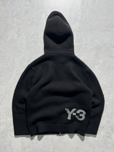 Y-3 Adidas Heavyweight Chunky Knit Zip Up Hoodie (L)