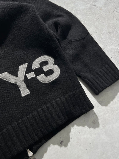 Y-3 Adidas Heavyweight Chunky Knit Zip Up Hoodie (L)