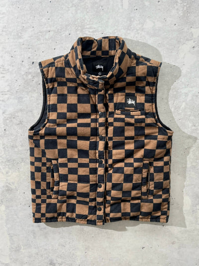 Stussy Sabi Checker Puffer Vest / Gilet (Women's S)