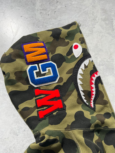 BAPE Full Zip Up Shark Head WGM Hoodie (S)