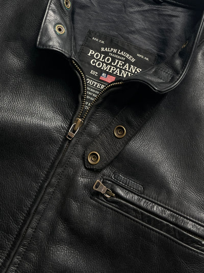 90's Ralph Lauren Polo Jeans Leather Jacket (L)