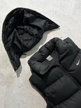 00's Nike Down Fill Zip Up Hooded Gilet (M)