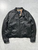 Vintage Burberry Zip Up Soft Leather Jacket (L)