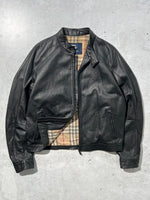 Vintage Burberry Zip Up Soft Leather Jacket (L)