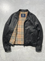 Vintage Burberry Zip Up Soft Leather Jacket (L)