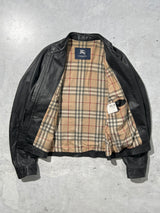 Vintage Burberry Zip Up Soft Leather Jacket (L)