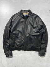 Vintage Burberry Zip Up Soft Leather Jacket (L)