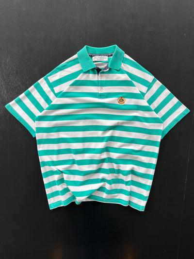 90's Burberry Stripe Polo Shirt (XL)