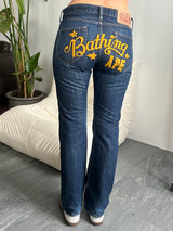 BAPE Spell Out Low Rise Jeans (Women's UK 8/10)