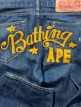 BAPE Spell Out Low Rise Jeans (Women's UK 8/10)