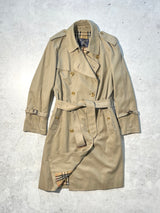 Vintage Burberry Nova Check Trench Coat / Mac (M)