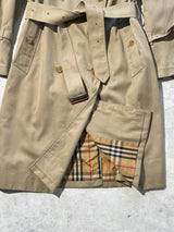 Vintage Burberry Nova Check Trench Coat / Mac (M)