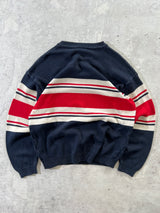 Lacoste Heavyweight Knit Stripe Crewneck Jumper (XL)