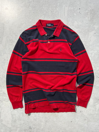 90's Ralph Lauren Striped Long Sleeve Polo Shirt (S)