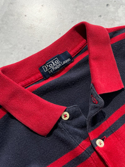 90's Ralph Lauren Striped Long Sleeve Polo Shirt (S)