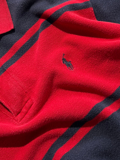 90's Ralph Lauren Striped Long Sleeve Polo Shirt (S)