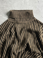 90's Ralph Lauren polo sport Chunky Knit Turtle Neck Jumper (XL)