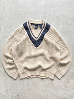 90's GAP tennis chunky cable knit Jumper (L)