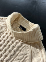 Vintage Fred Perry Chunky Knit Turtle Neck Jumper (L)