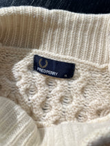 Vintage Fred Perry Chunky Knit Turtle Neck Jumper (L)