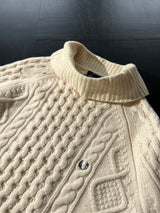 Vintage Fred Perry Chunky Knit Turtle Neck Jumper (L)