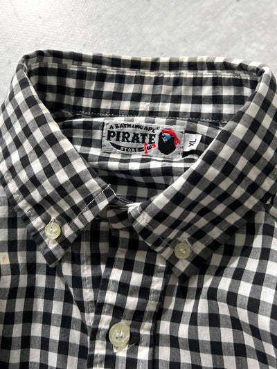 00's BAPE Pirate long sleeve check shirt (L)