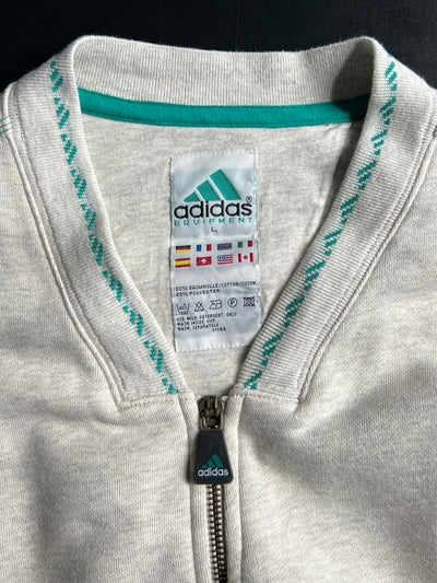 90's Adidas Equipment Heavyweight Zip Up Sweatshirt (L)