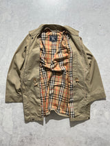 90's Burberry nova check camden car coat (L)