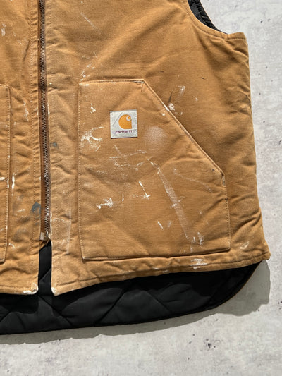 Vintage Carhartt duck canvas zip up gilet (L)